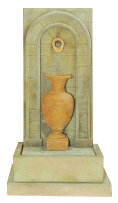 Etruria Urn Wall Outdoor Cast Stone Garden Fountain Tall Urn Fountain Tuscan